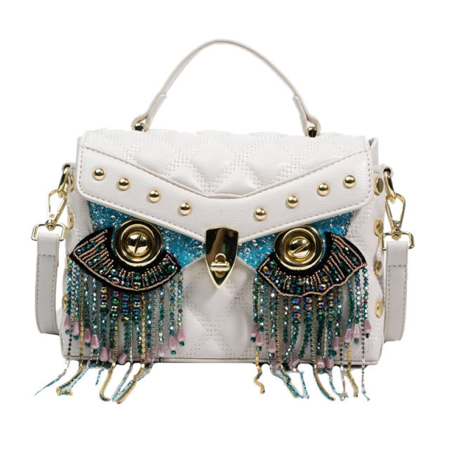 Popular owl design qulited handbag