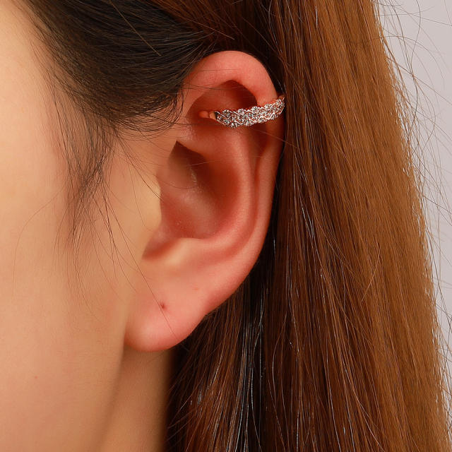 Diamond rhinestone ear cuff