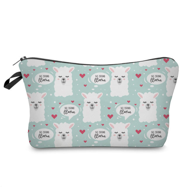 Amazon hot selling alpaca cosmetic bag