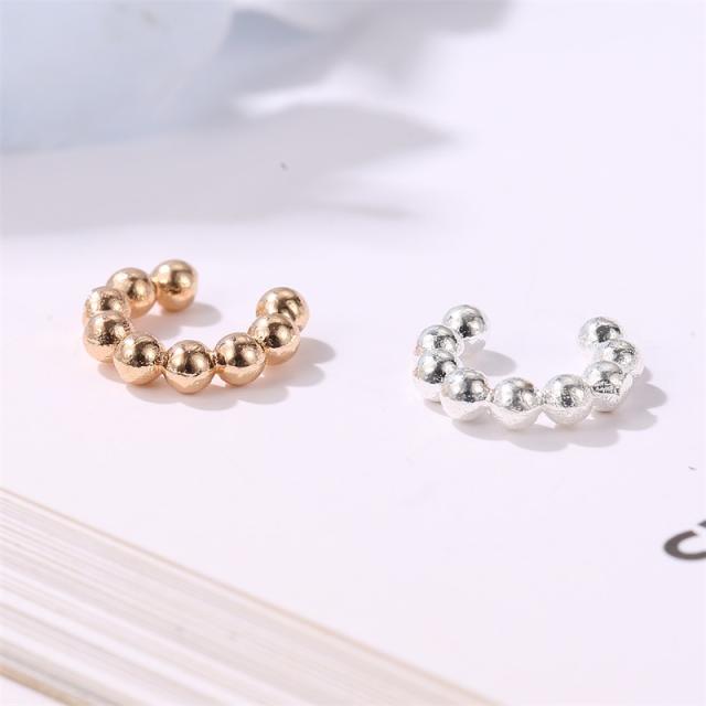 Metal beaded U Shape ear cuff