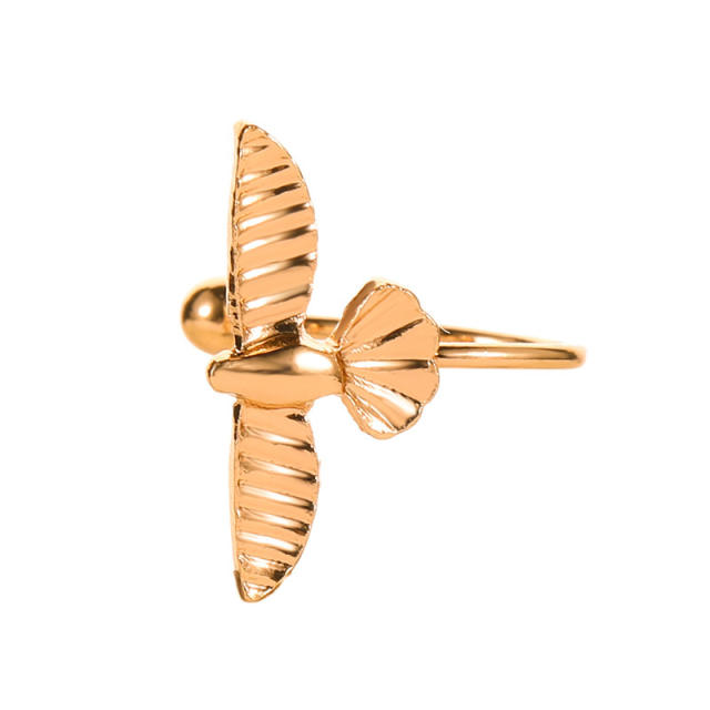 Retro c-shaped copper ear cuff