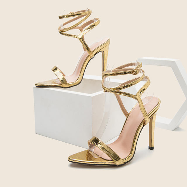 Elegant strappy high heels