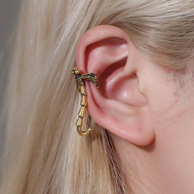 Goth dragonfly ear cuff