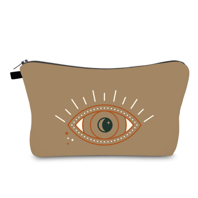 Waterproof cosmetic bag evil eye printing