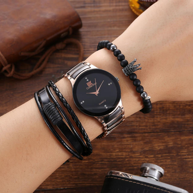 Elegant bracelet men watch set