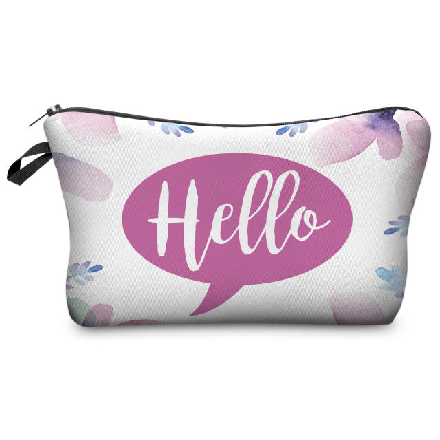 Letter cosmetic bag