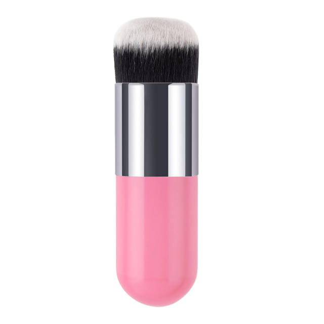 Single  plastic handle powder foundation brush