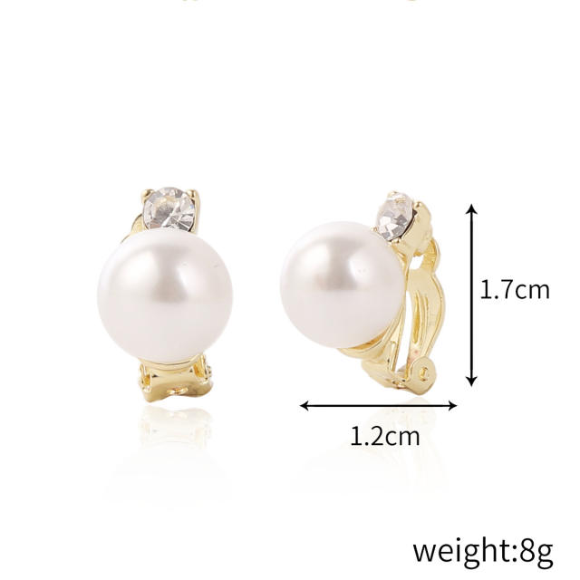 Baroque pearl clip on earrings