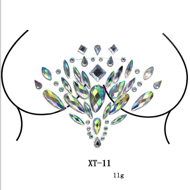 Resin rhinestone tattoo stickers