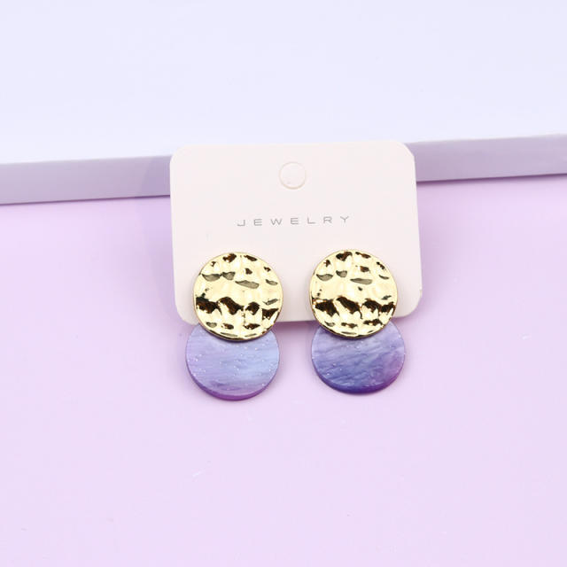 Occident fashion geometric acrylic ear studs