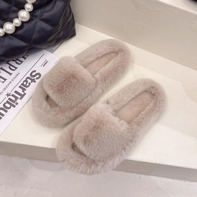 Fluffy home slippers