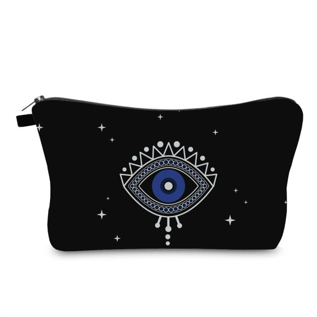 Waterproof cosmetic bag evil eye printing