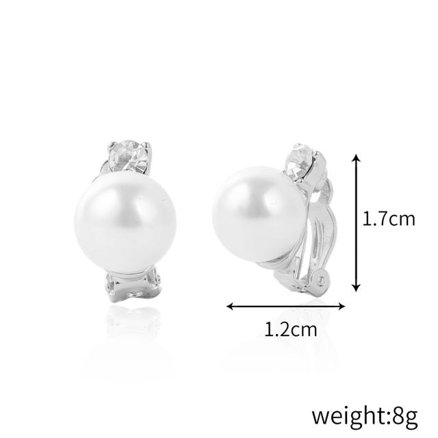 Baroque pearl clip on earrings