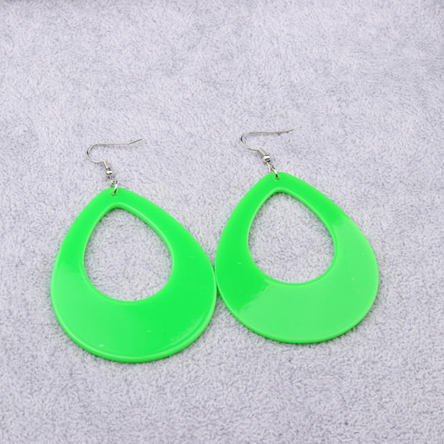 12 color fashion acrylic dangle earrings