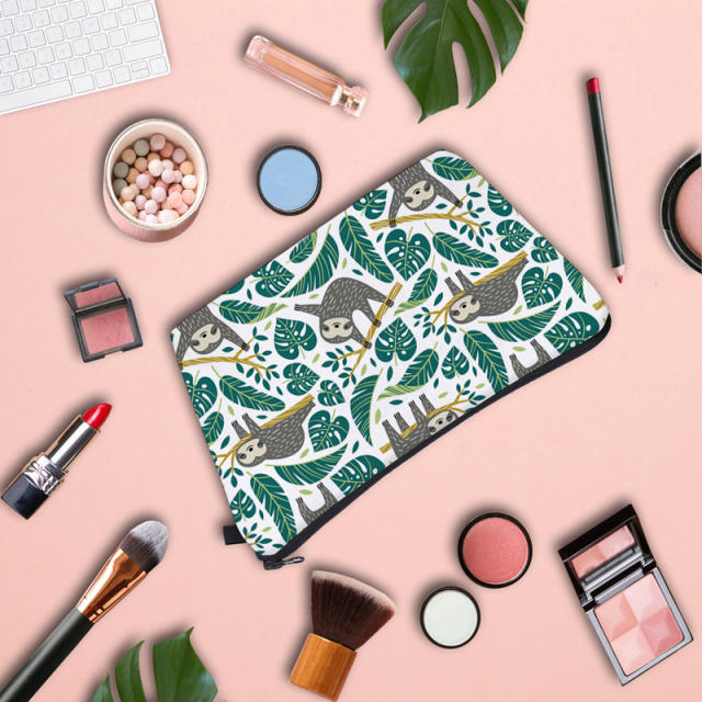 Patterned cosmetic bag