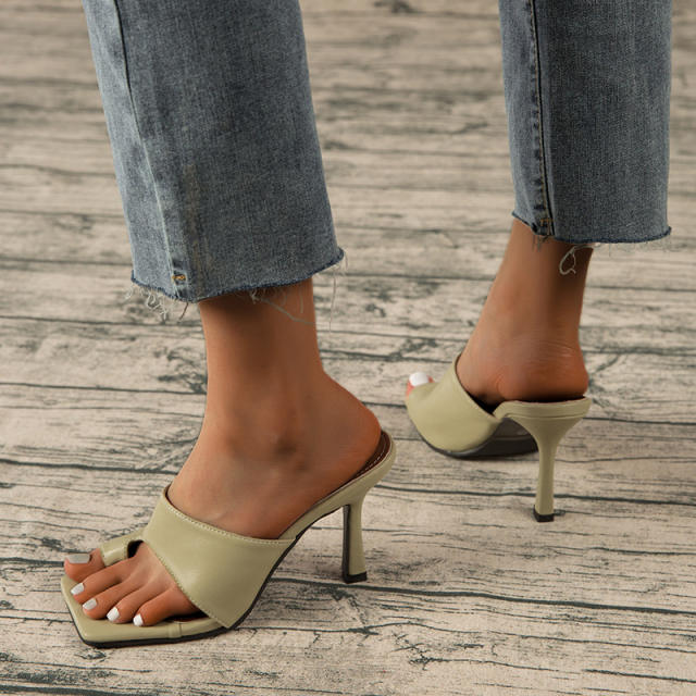 Sqaure toe chappals heels for ladies