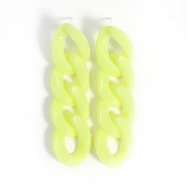 INS candy color acrylic chain dangle earrings