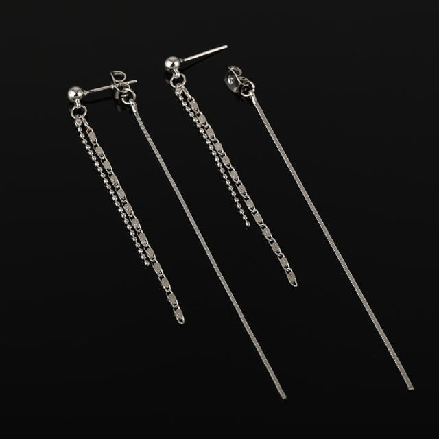 Long tassel clip on earrings