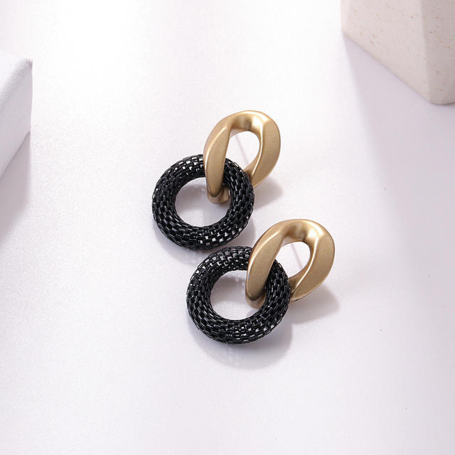 Geometric ring acrylic earrings