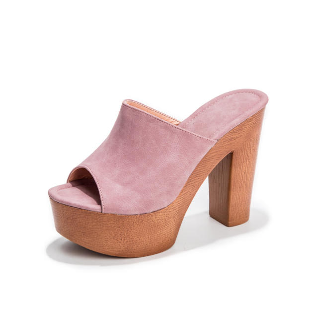 Block heels platform sandals