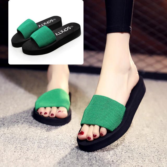 Wedge slippers platform slippers
