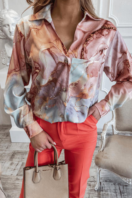 Patterned elegant woman blouse