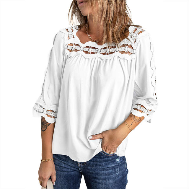 Casual lace woman tops