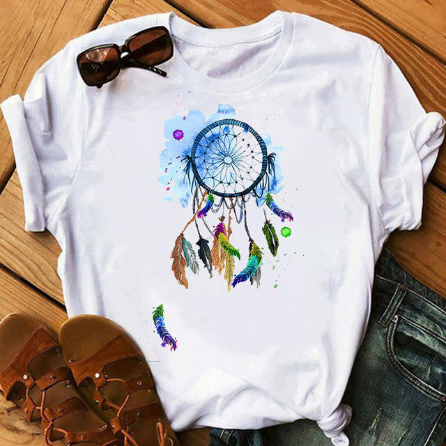 INS dreamcatcher printing women t shirts