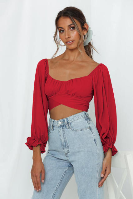 Amazon off shoulder sexy crop tops