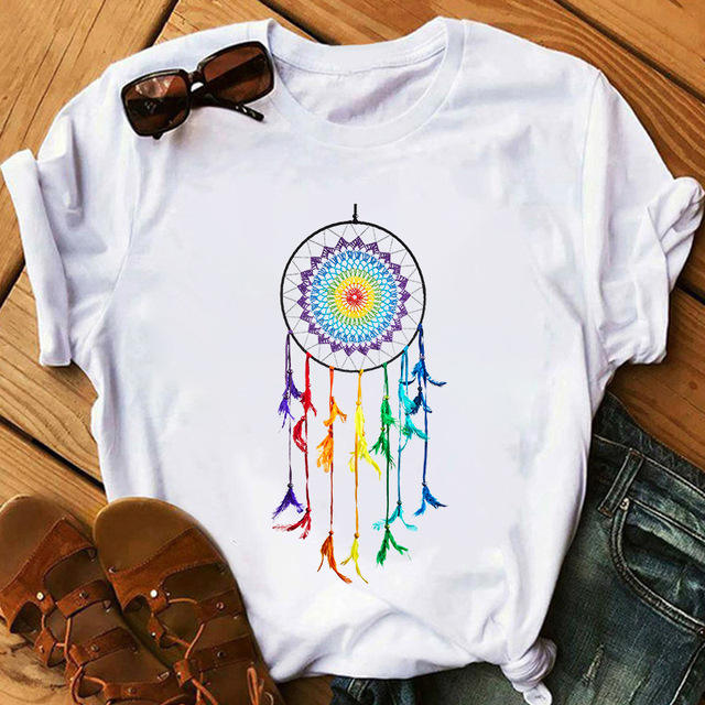 INS dreamcatcher printing women t shirts