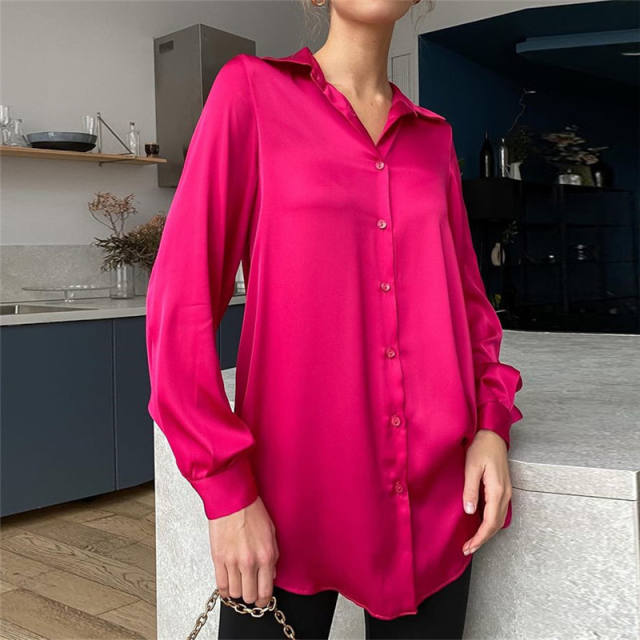 Elegant satin blouse for woman