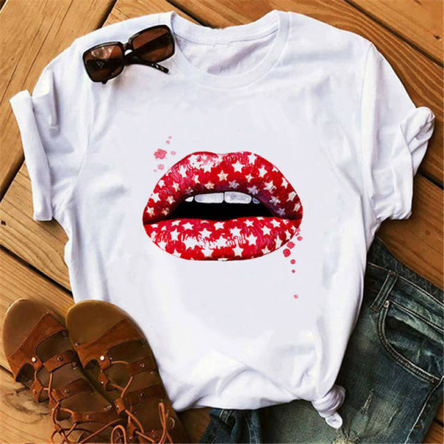 Sexy lips girl t shirt