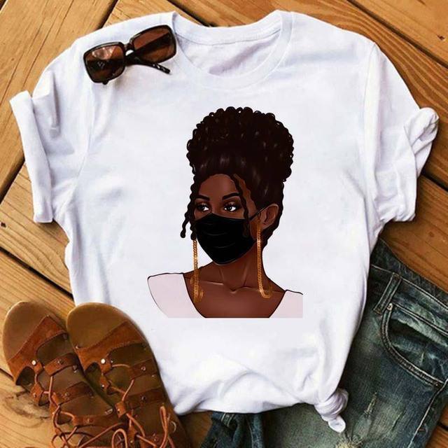 Black lives matter letter print women's short-sleeved T-shirt