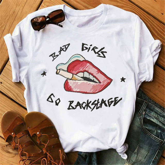 Sexy lips girl t shirt