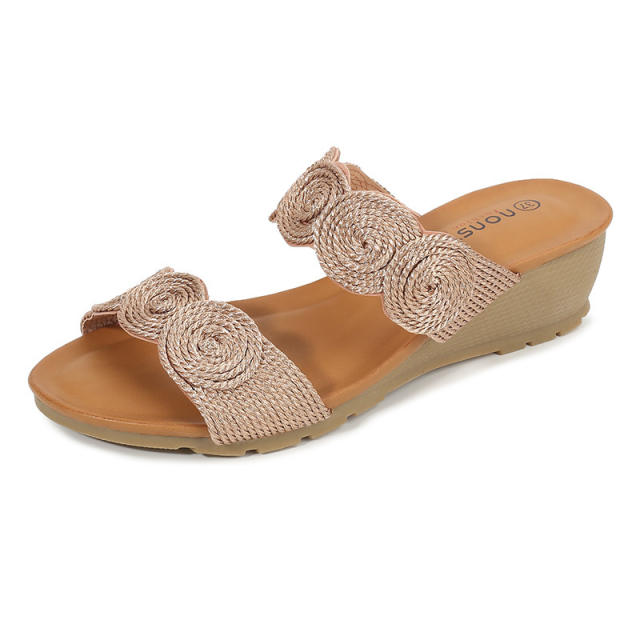 Boho wedge sandals