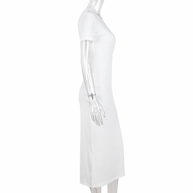 White color bodycon dress