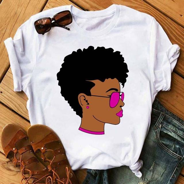 Black lives matter letter print women's short-sleeved T-shirt