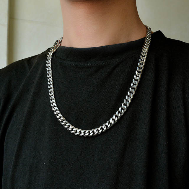 Hiphop stainless steel necklace chain necklace men jewelry