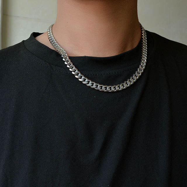 Hiphop stainless steel necklace chain necklace men jewelry