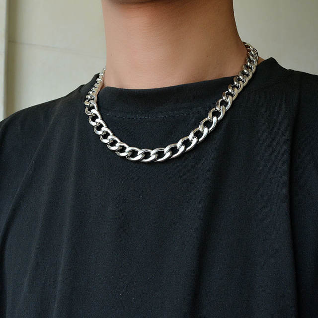 Hiphop stainless steel necklace chain necklace men jewelry