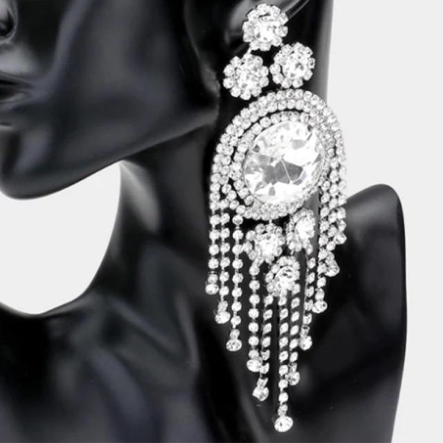 Occident fashion luxury statement earrings tassel earrings