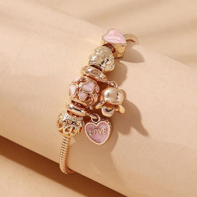Creative enamel love letter diy bracelet