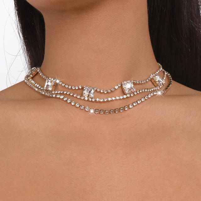 Personality diamond choker necklace