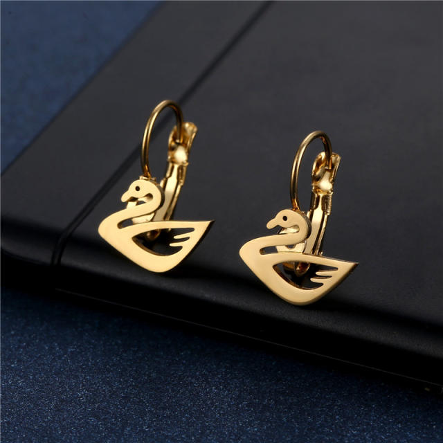 Concise 304 stainless steel earrings