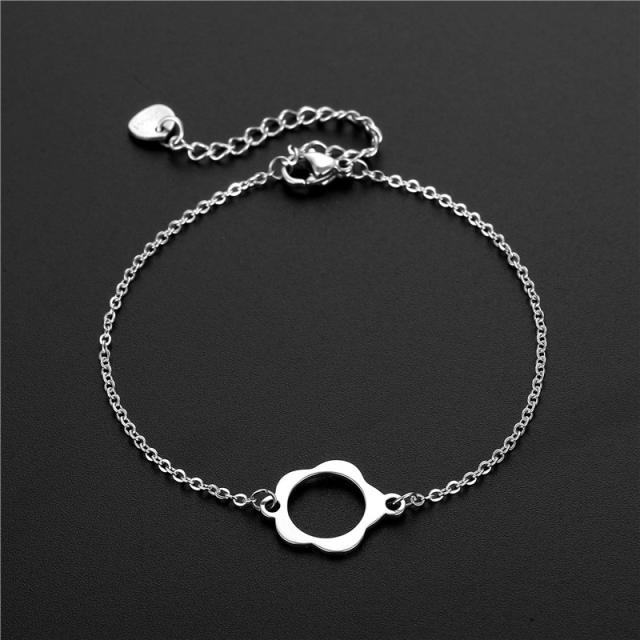 Creative hollow design stainless steel bracelet dainty bracelet