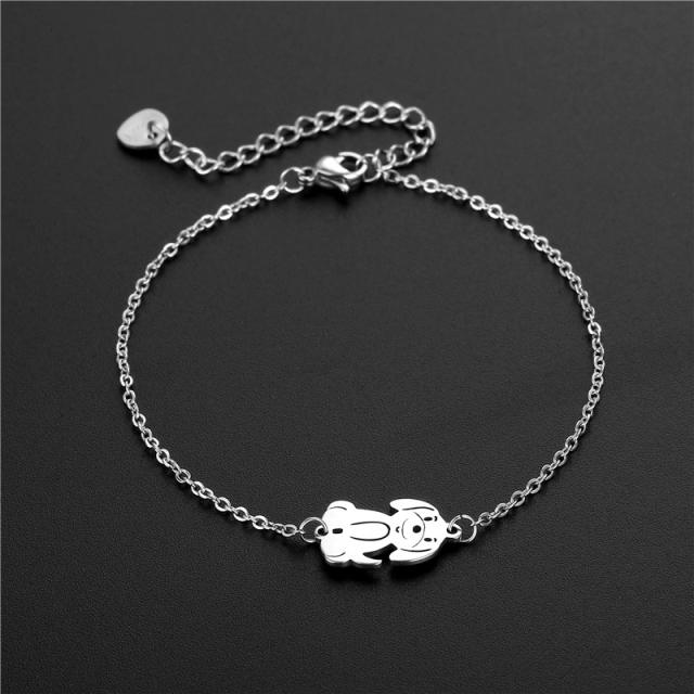 Creative hollow design stainless steel bracelet dainty bracelet