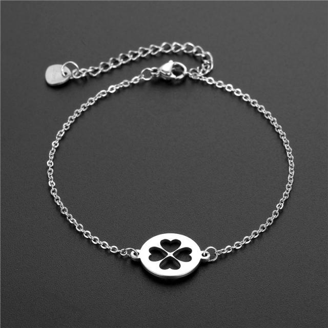 Creative hollow design stainless steel bracelet dainty bracelet