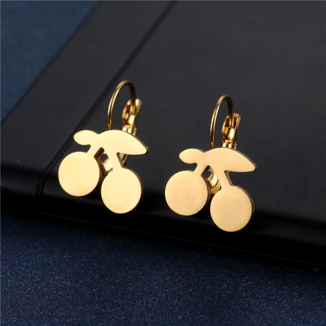 Concise 304 stainless steel earrings