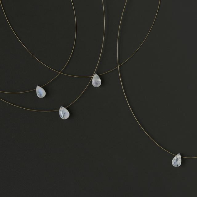 Moonstone drop dainty necklace choker for women