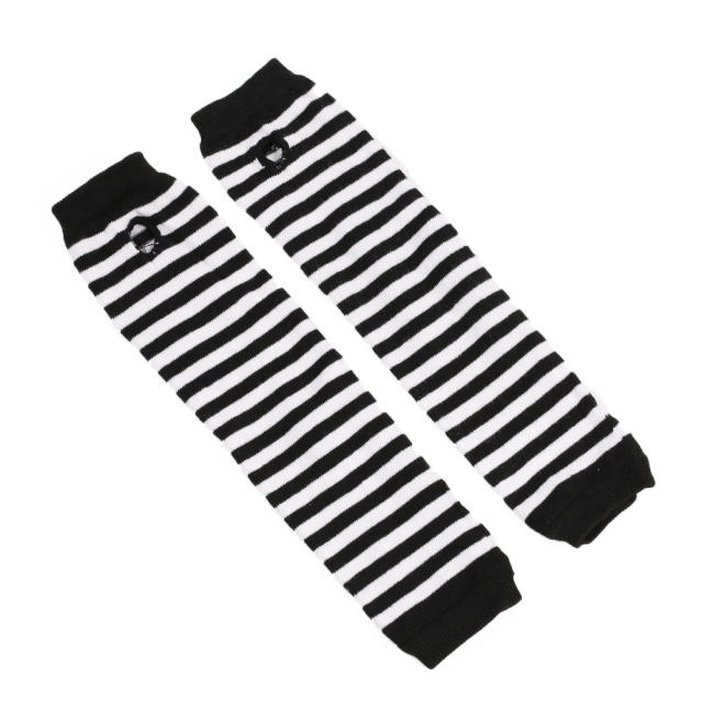 Korean fashion cosplay striped arm warmers